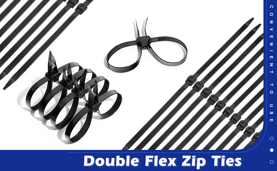 Reusable Zip Tie Handcuffs Double Locking Zip Ties Restraints Black ...