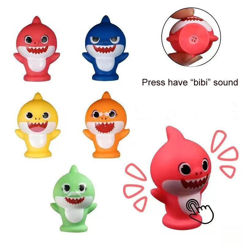 Baby shark 5Pcs Finger Puppet Set Educational Party Favors Bath Toys ...