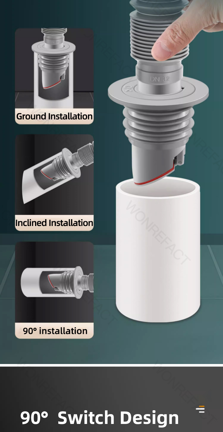 Drain Odor-proof Seal Plug Cover Drain Seal Plug Washing Machine Drain ...