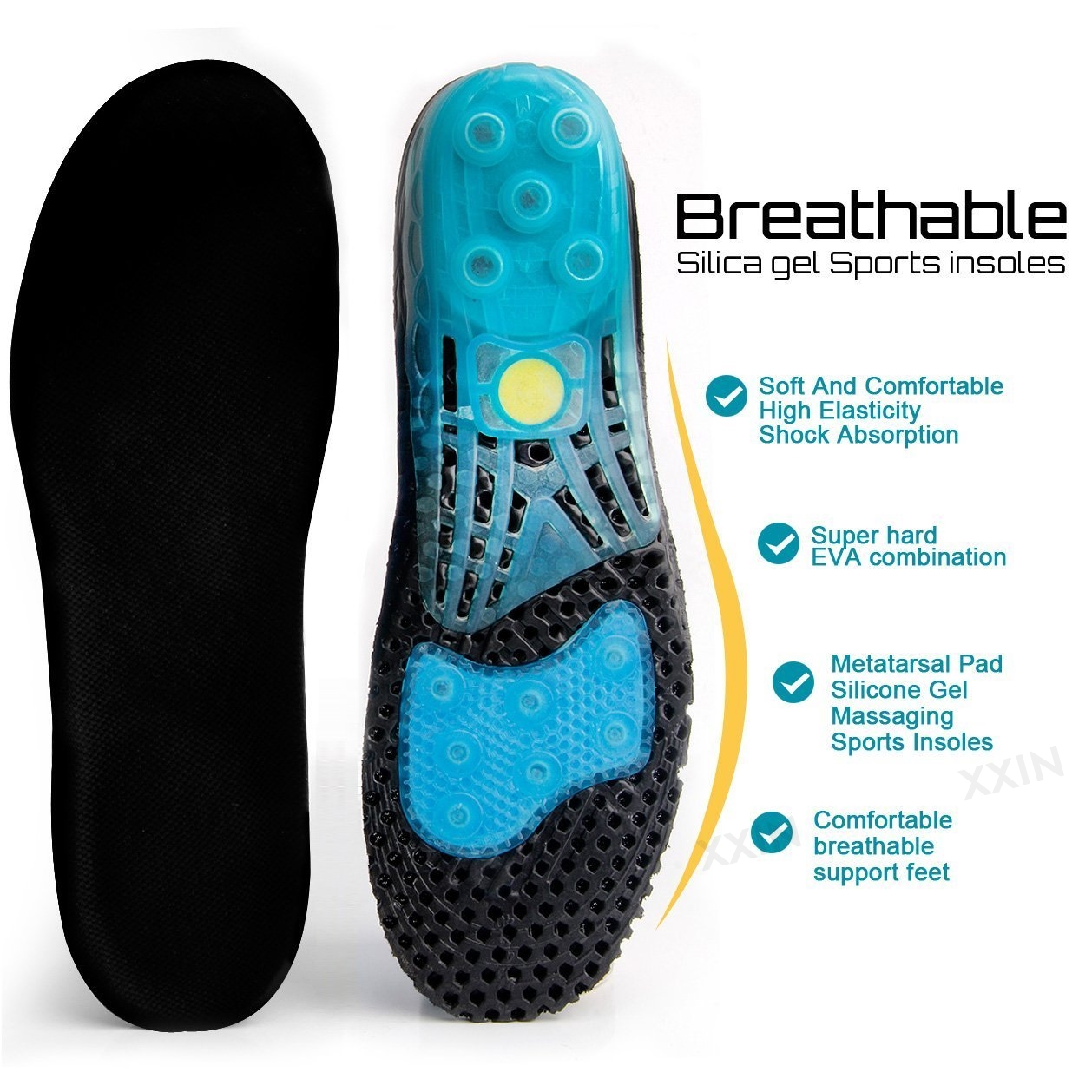 EVA Spring silicone Gel shoes Insoles flat feet orthotic insoles arch ...