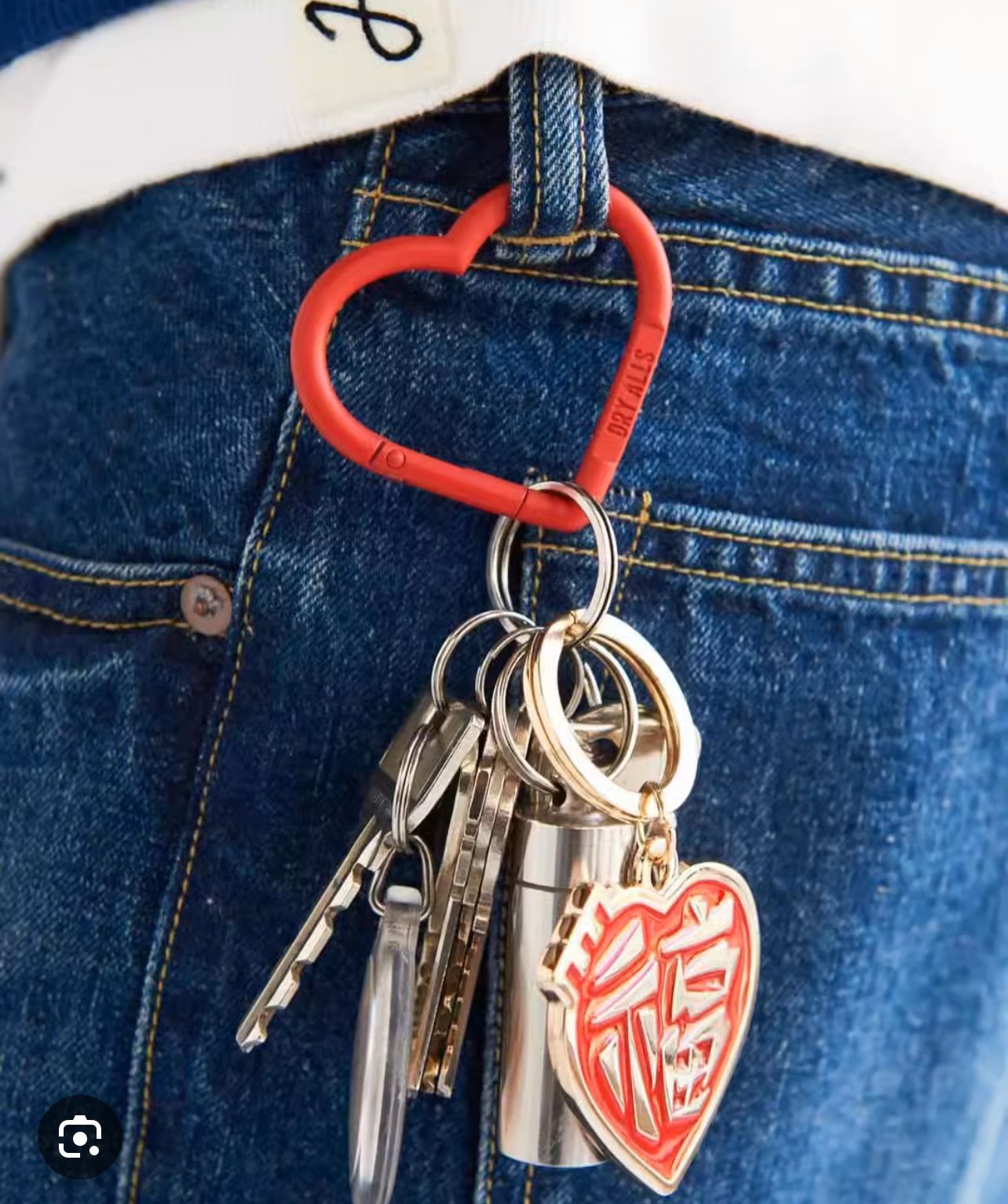 Street Wear human made heart Love Carabiner Letter Pendant Accessories ...
