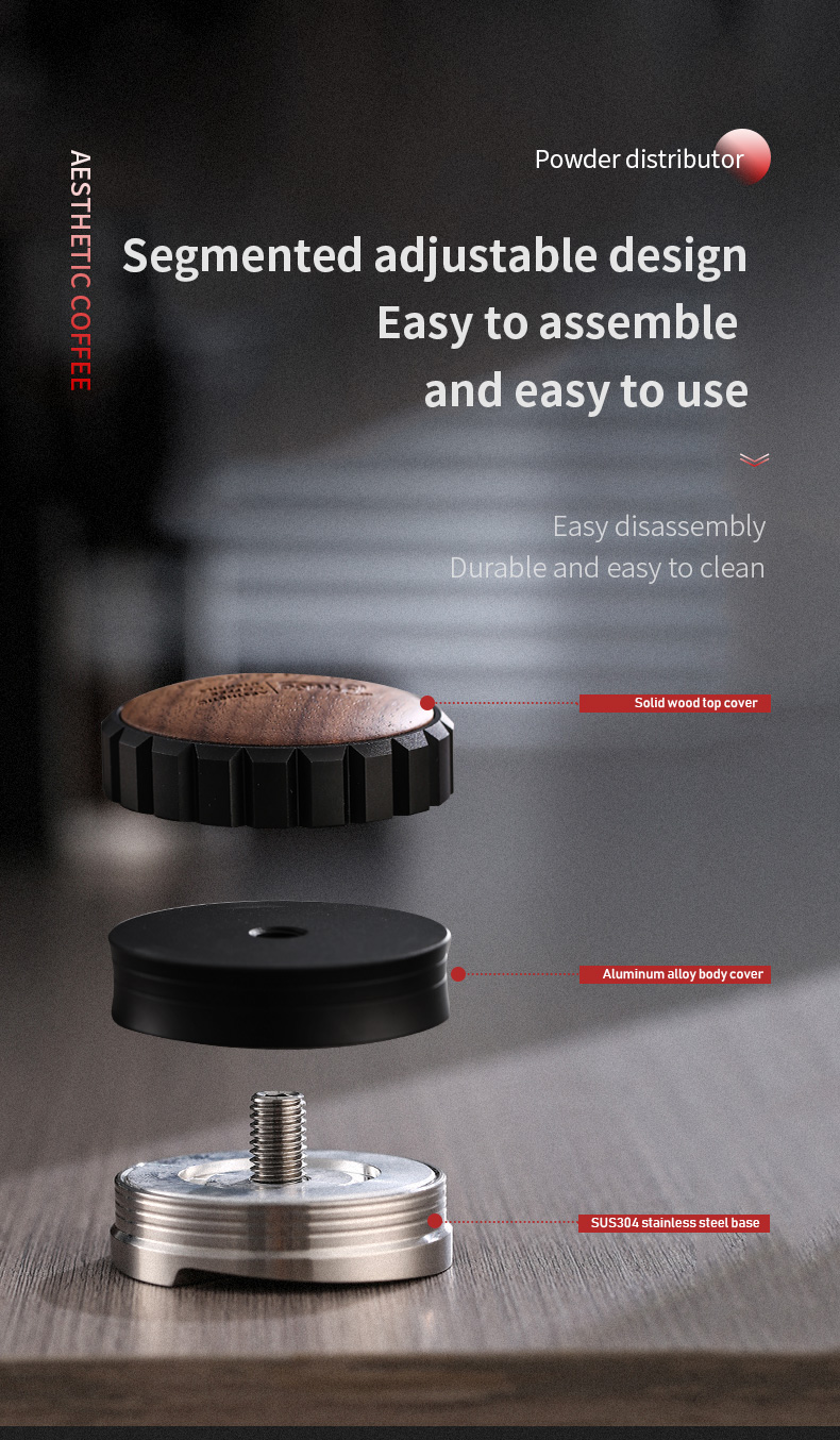 BINCOO Coffee Powder Dispenser Italian Tamping Hammer Combination Set ...