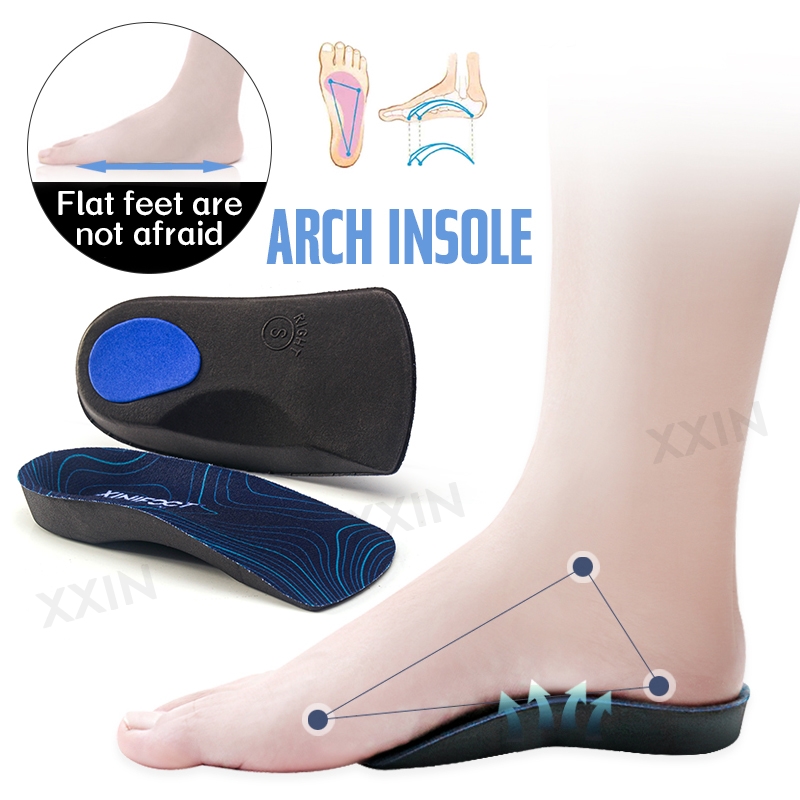 1 Pair Eva Sport Arch Support Half shoes Pad Flat Foot Orthotics insole ...