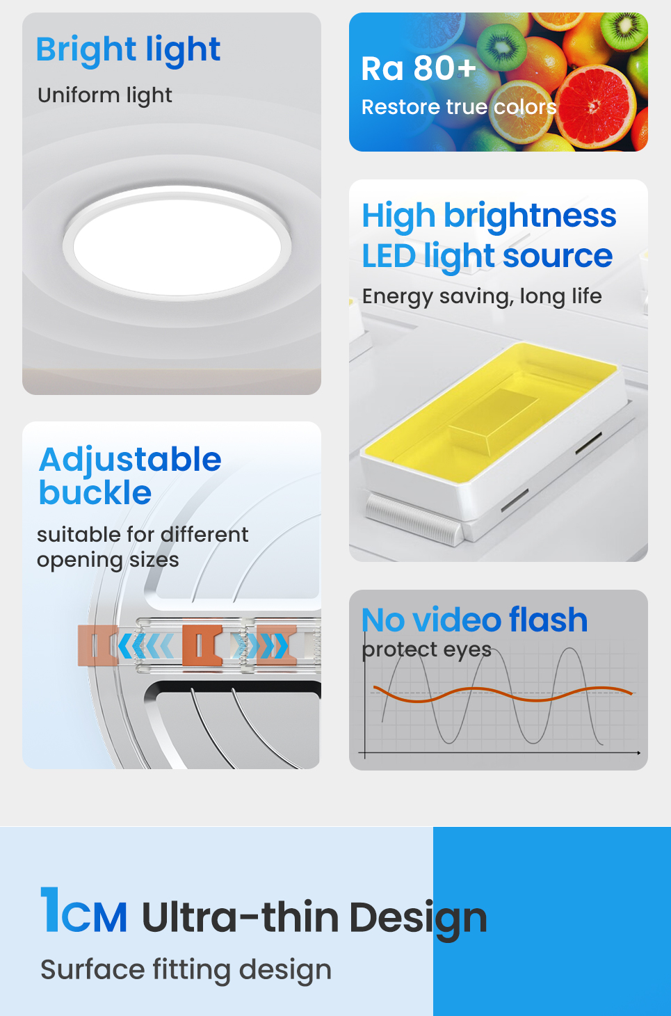 20W 15W 8W Recessed LED Downligh Led Ceiling Light Ultrathin Square ...