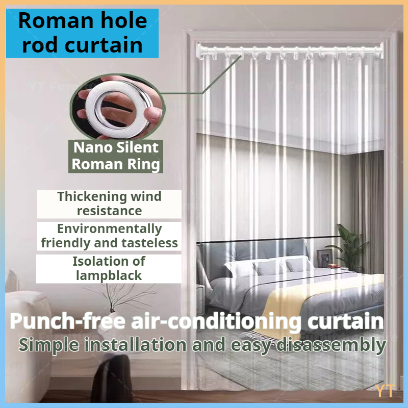 Air Conditioner Kitchen door Room divider Transparent door PVC Roman ...