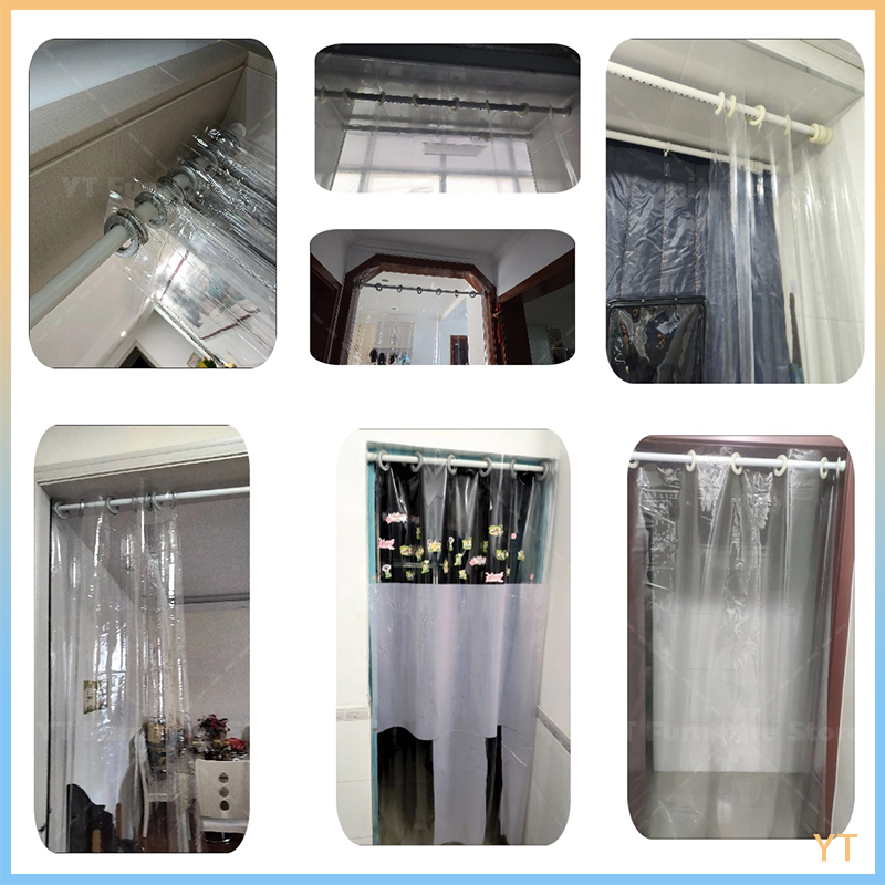 Air Conditioner Kitchen door Room divider Transparent door PVC Roman ...