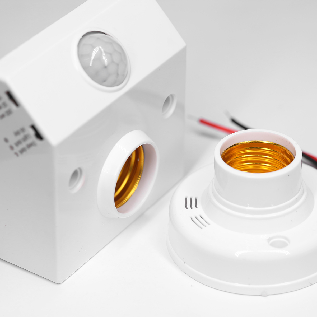 E27 Infrared Sensor Lamp Holder Wiring Socket Wireless Led Radar Wall ...