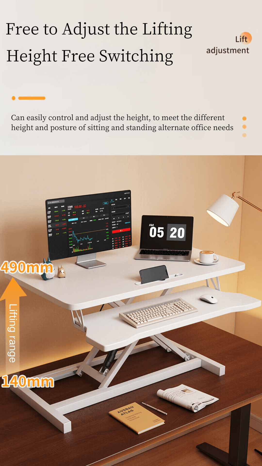 Standing Desk Converter Computer Lifting Table Home Computer Folding ...