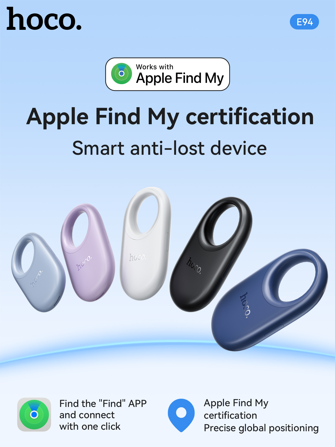 [in stock] HOCO 100% Original E94 Wireless Smart Positioning Anti-lost ...