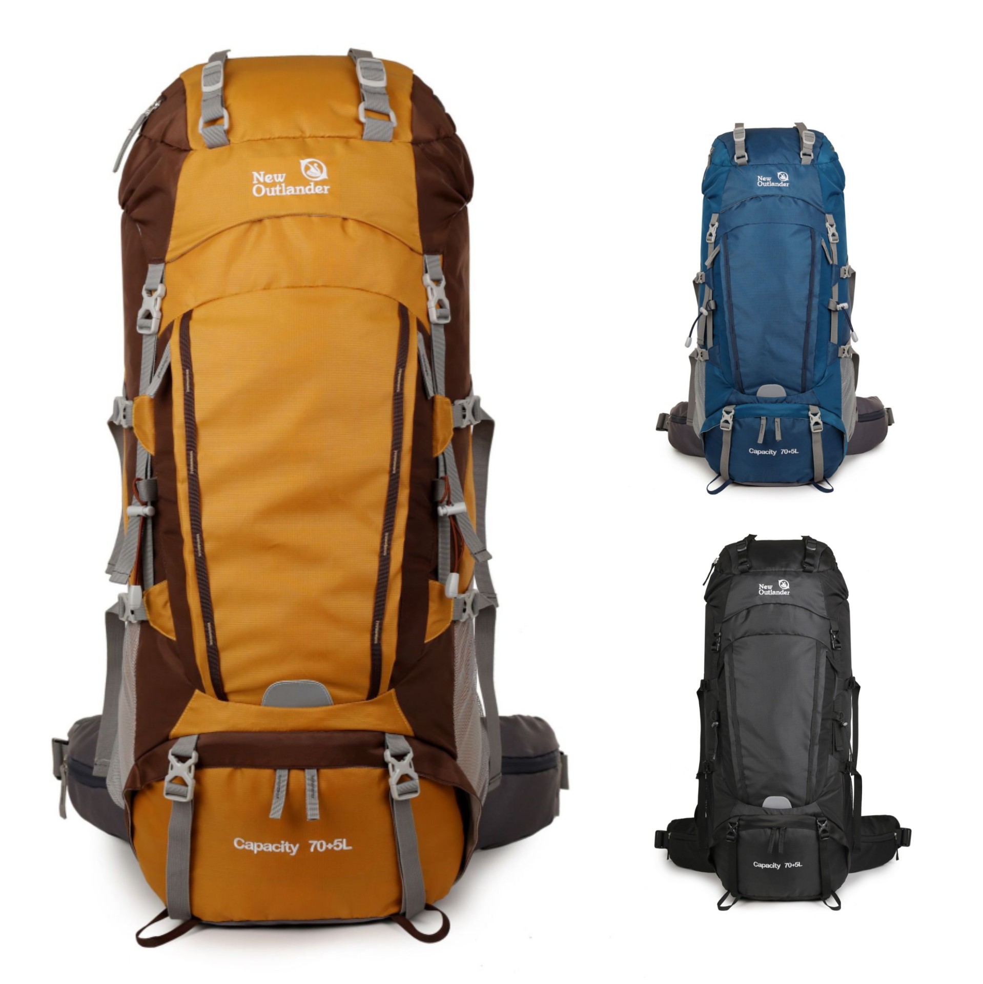 Ready Stock New Outlander 75L Hiking Backpack with Aluminum Alloy ...
