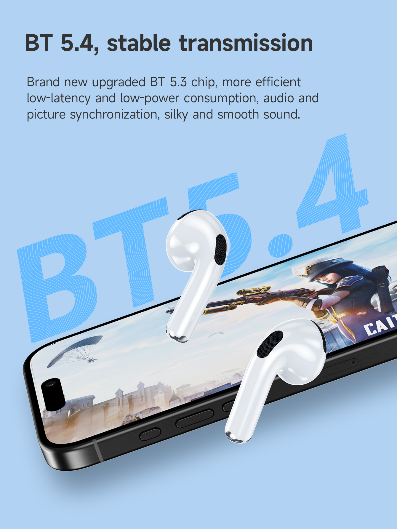 HOCO EW78 TWS True Wireless Bluetooth Headset Bluetooth 5.4 Earbuds ...