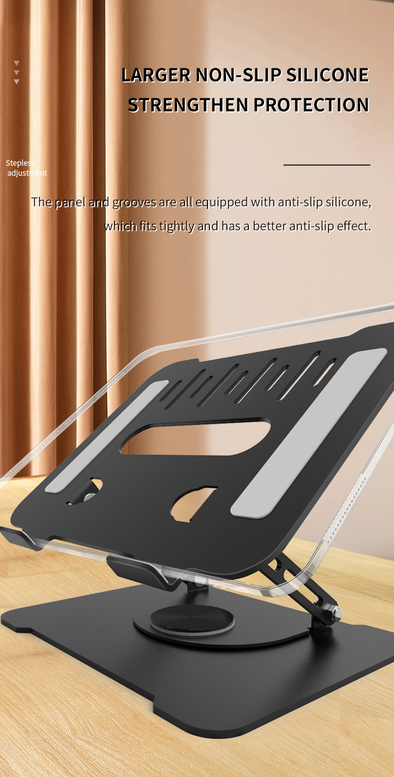 [SG] 360°Rotating Aluminum Laptop Stand Tablet Stand Metal Desk ...
