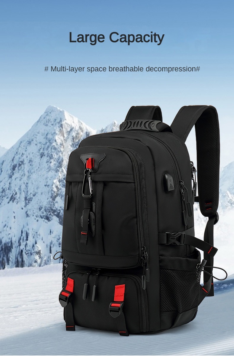 My available 50/60/80L Travel bagpack man expandable waterproof 17 inch ...