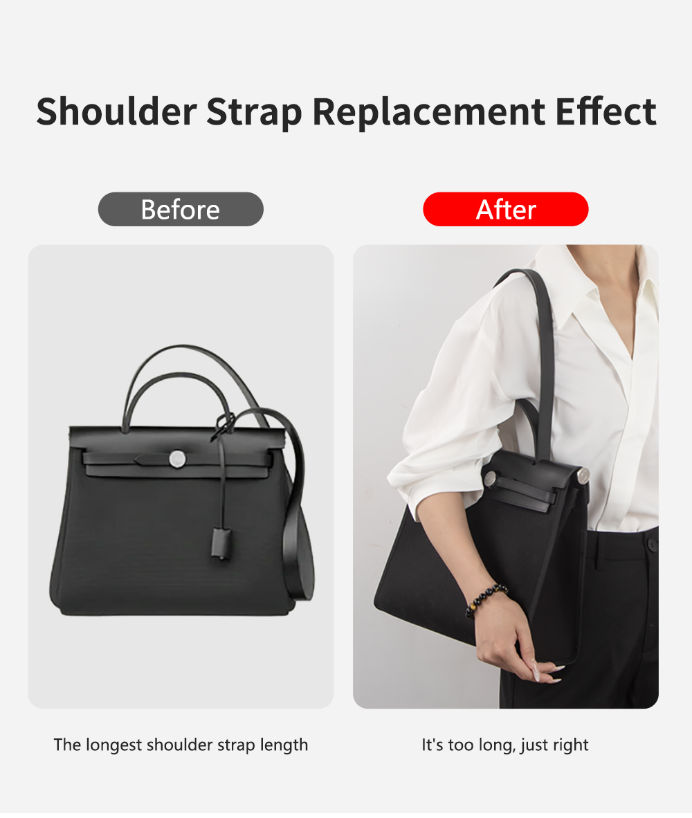 CRAZYSMITH Genuine Leather Bag Shoulder Strap Fits for Hermes Herbag 31 Bag  Straps Modified Replacement Strap Bags Accessories
