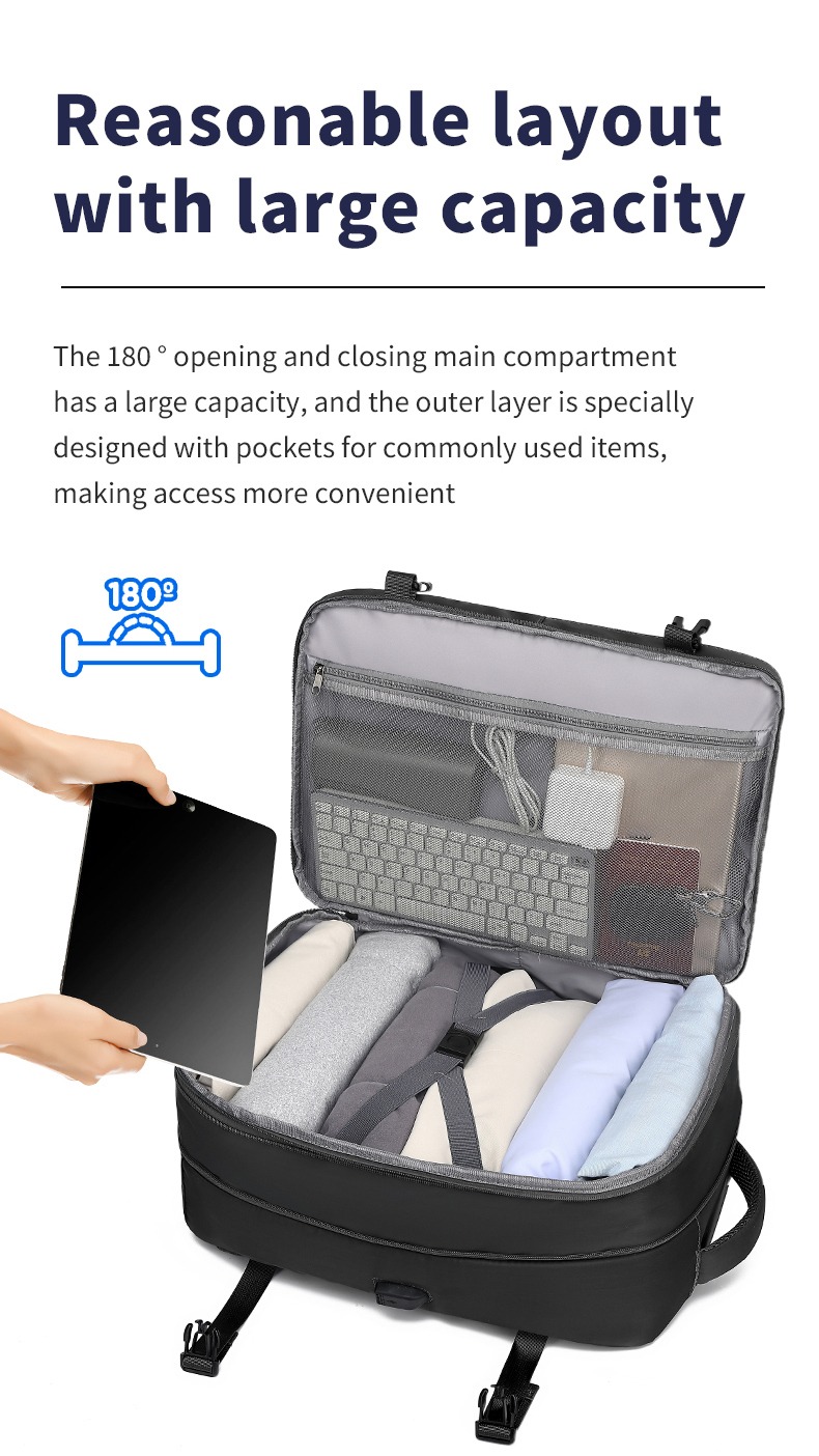 Ready Stock 40L travel bagpack expandable waterproof cabin backpack ...
