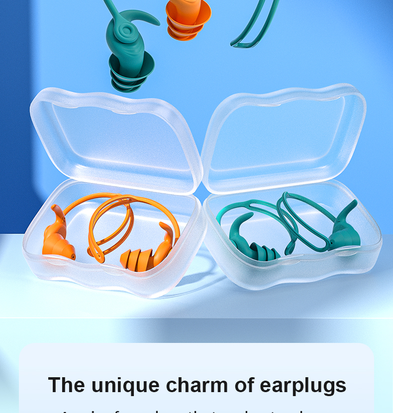 Swim Ear Plugs Silicone Waterproof Anti-noise Pool Accessories Swimming ...
