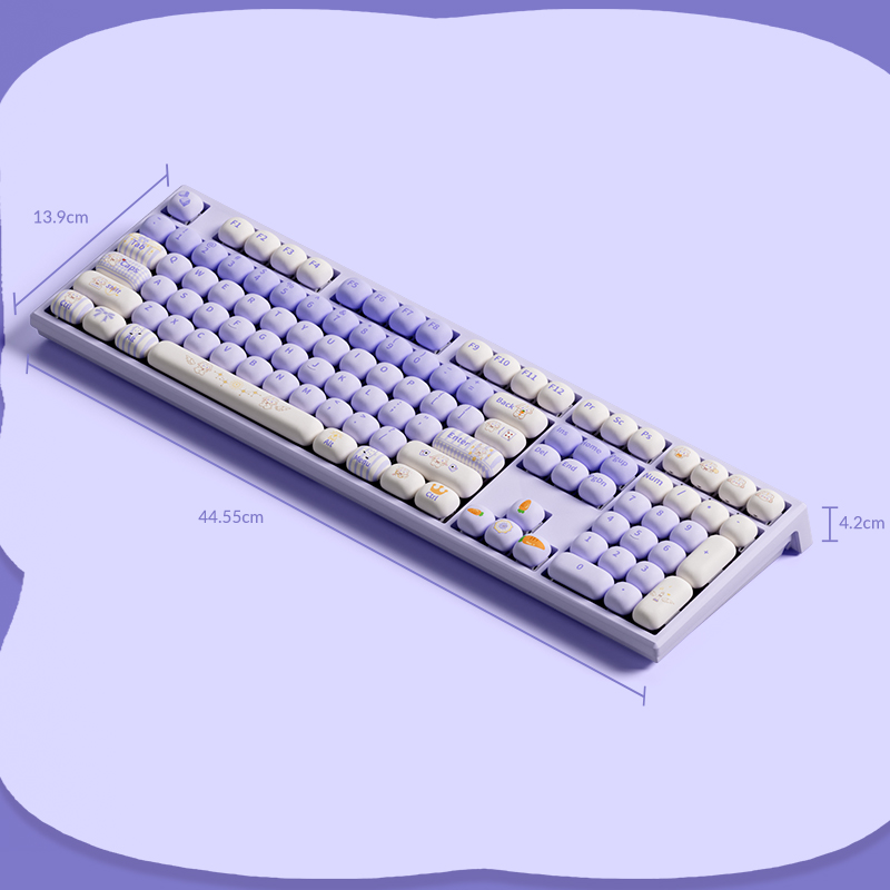 Akko x MonsGeek MG108B Magic Lop Bunny Multi-modes Mechanical Keyboard ...