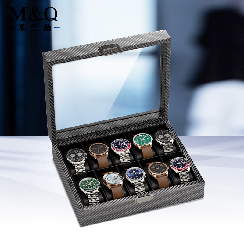 MELANCY luxury brand spot 6/10/12 slot watch box custom carbon fiber ...