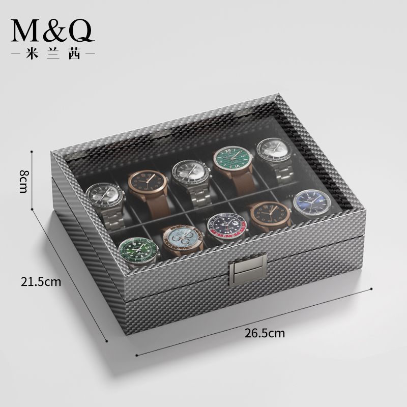 MELANCY luxury brand spot 6/10/12 slot watch box custom carbon fiber ...