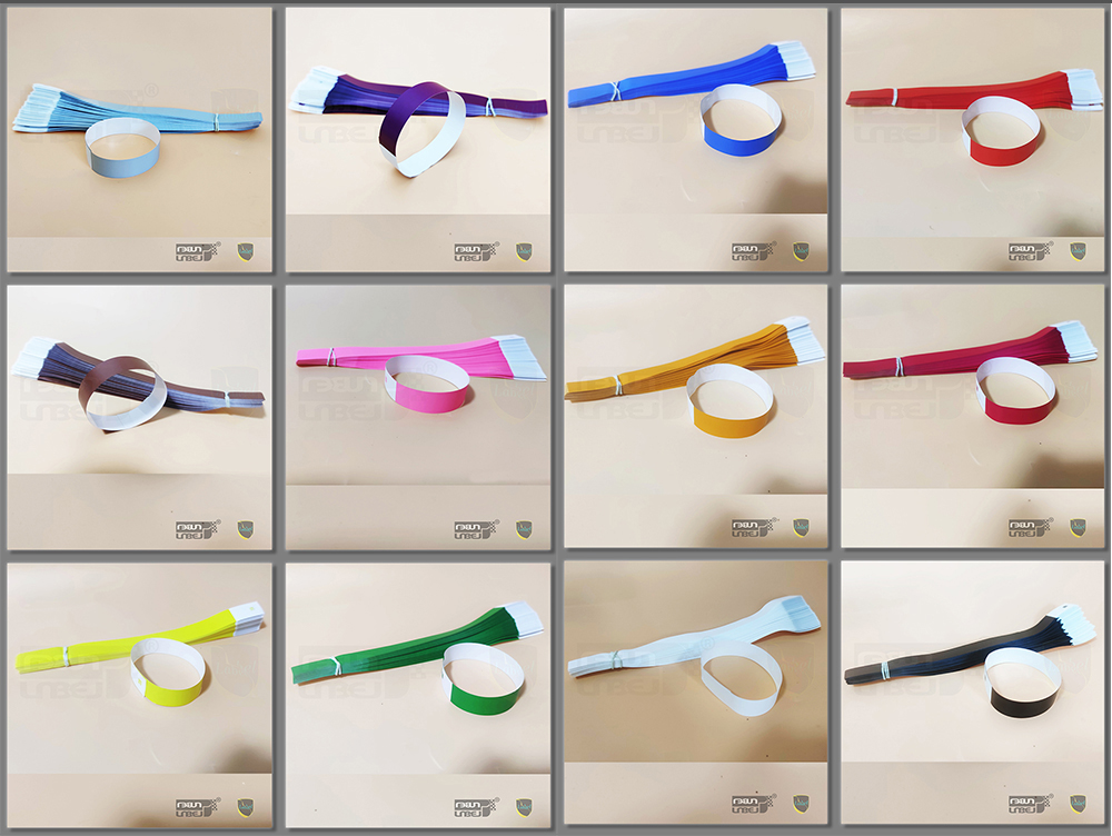 100pcs bracelet waterproof wristband tyvek hand sticker paper concert ...