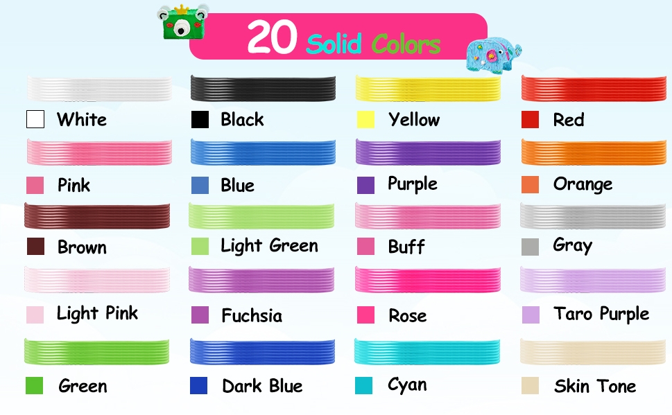 【SG LOCAL STOCK】10/20 Colors 3D Printing Pen Refill 1.75mm PLA Threads ...
