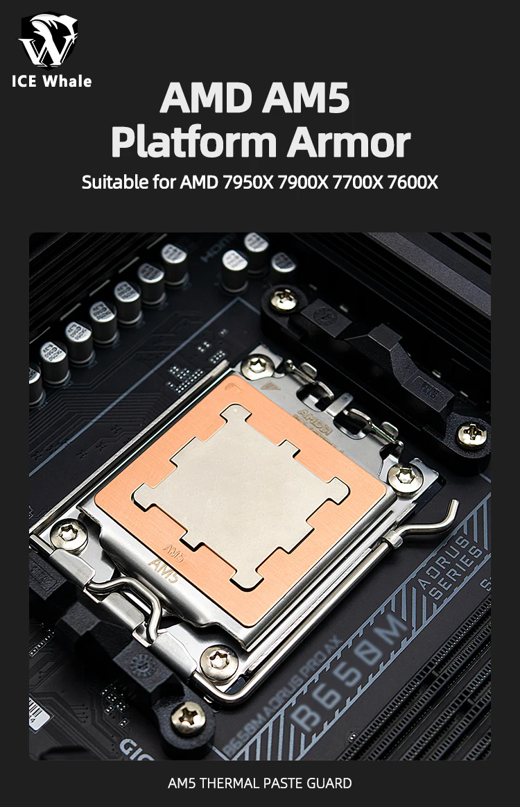 ICE Whale AM5 Thermal Paste Guard Chips Heat Dissipation Armor Cover ...