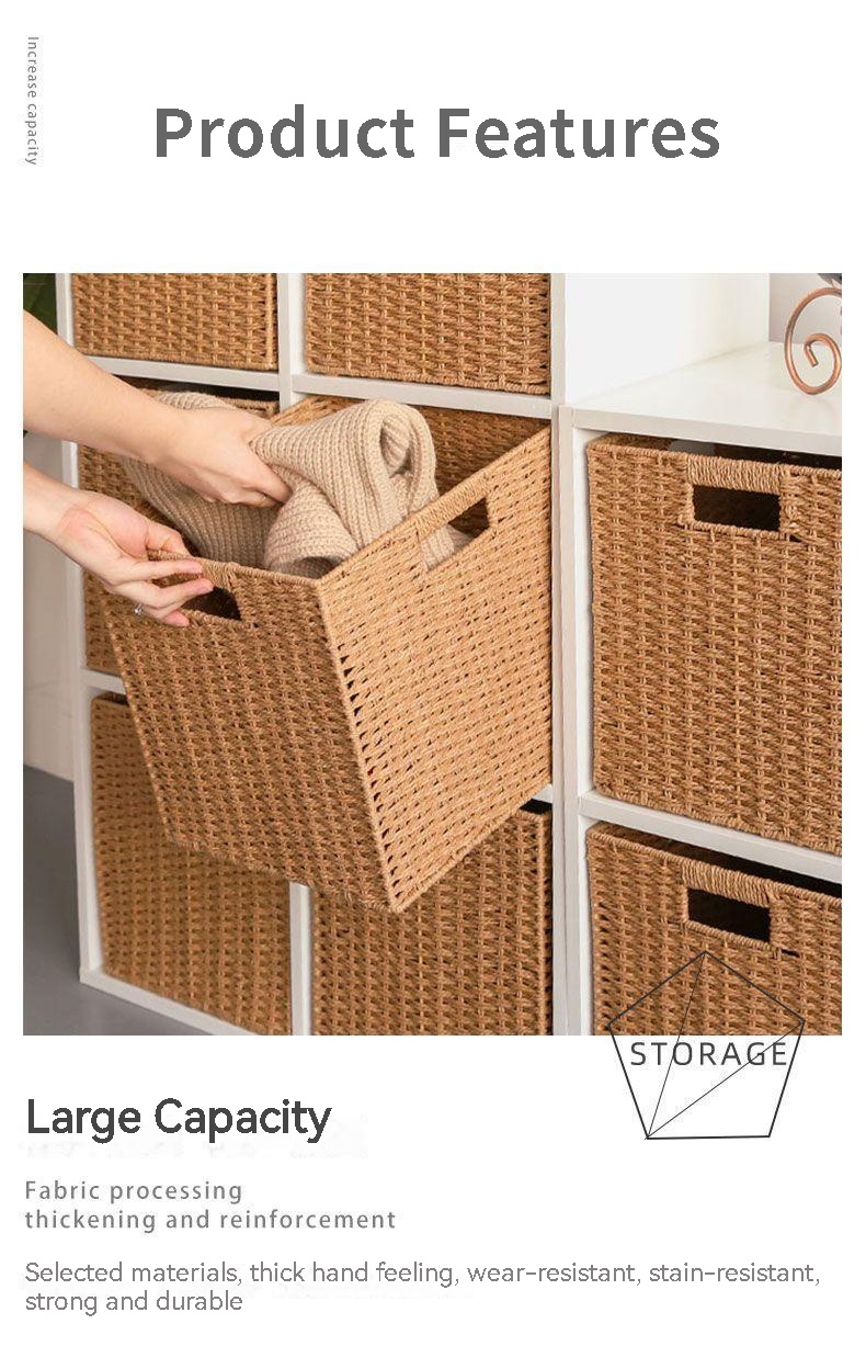 Ready Stock Kallax Ikea Foldable Basket Wardrobe Basket Rattan Basket ...
