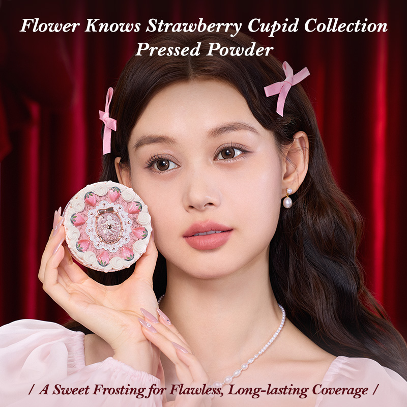 Flower Knows Strawberry Cupid Collection Pressed Powder Oil-control ...