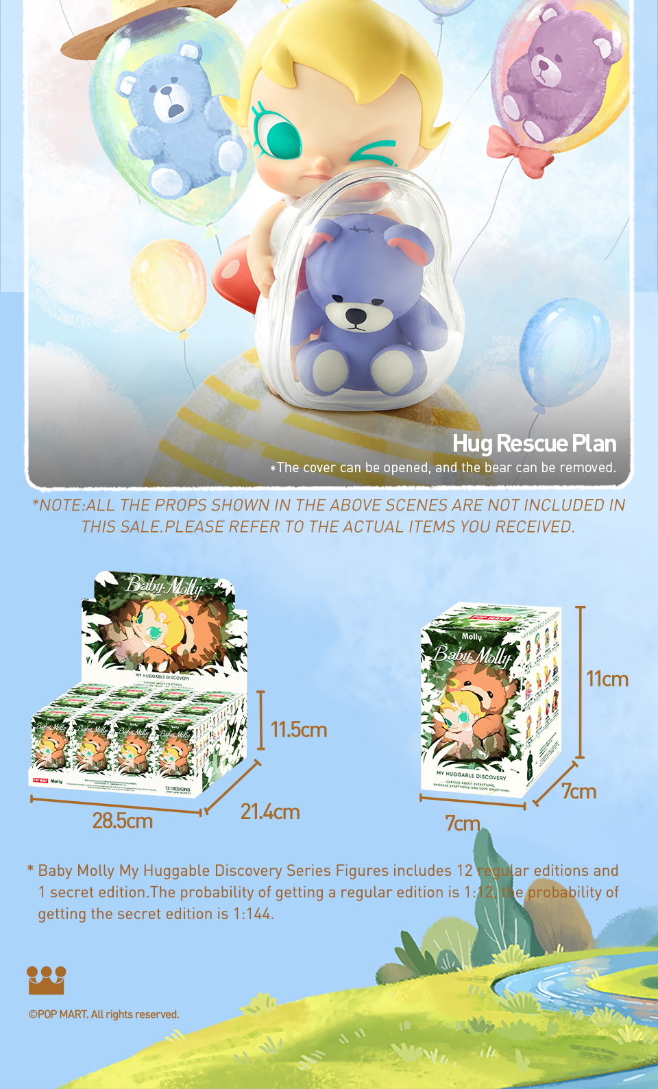 Popmart Molly My Huggable Discovery　3点 Baby Molly My Huggable Discovery Series Figures - POP MART