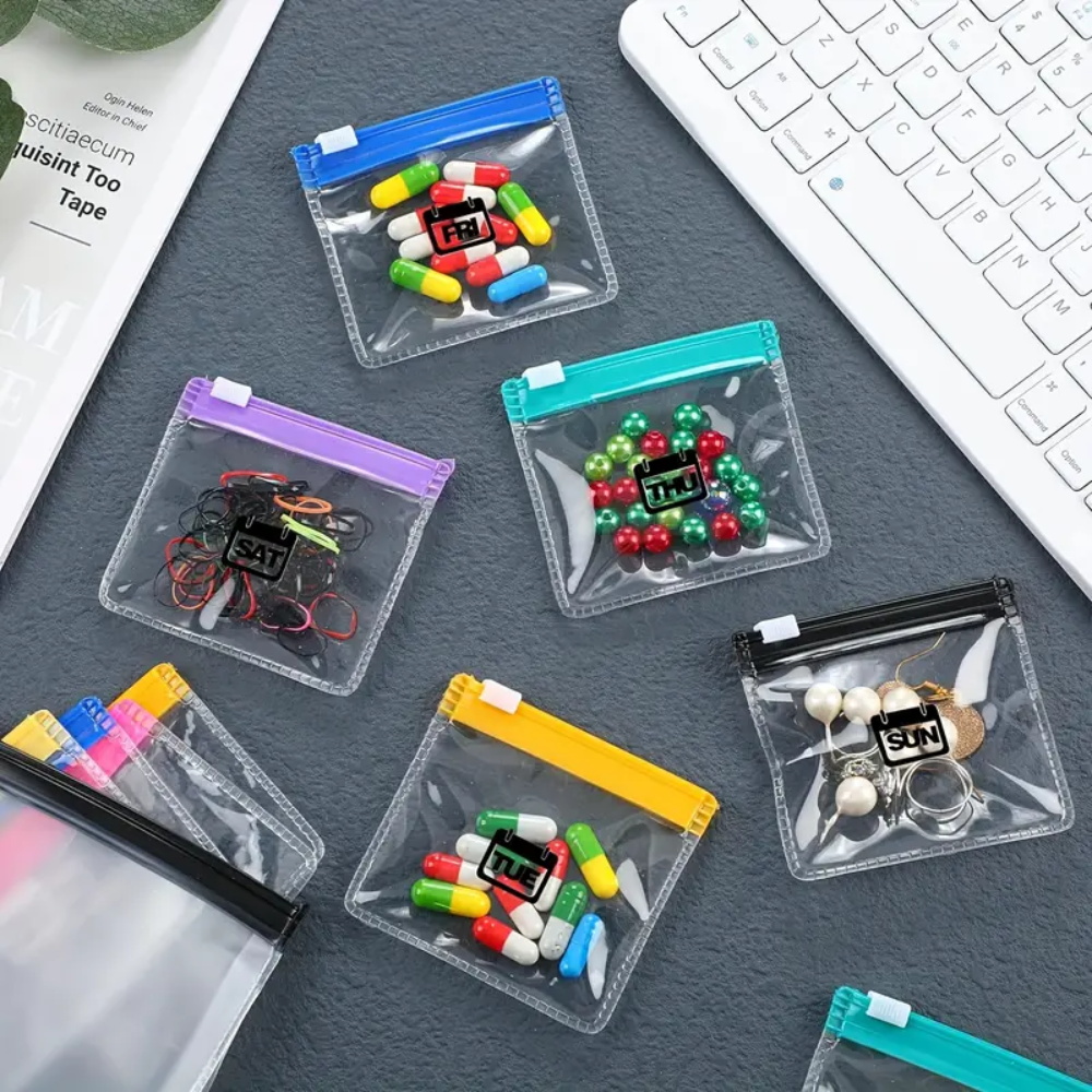 7pcs Food Grade Medicine Dispensing Bag Portable Medication Medicine ...