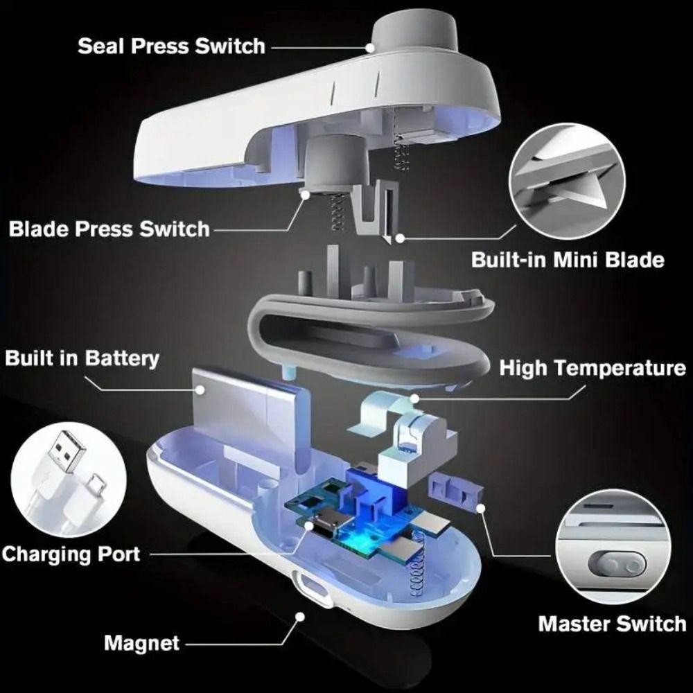 Actver Portable Mini plastic Heat Sealing Machine Impulse Food Storage ...