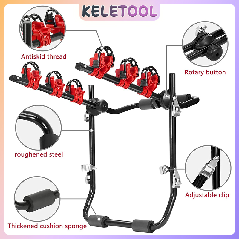 Universal Rear Car Rack Folding Rear Car Bike Rack Car Trunk Bike Rack ...