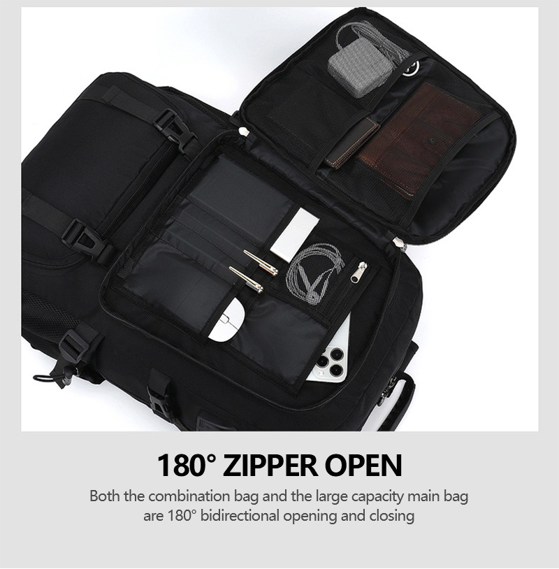 Expandable Men Travel Backpack 50/80L Waterproof Hiking Backpack Large ...