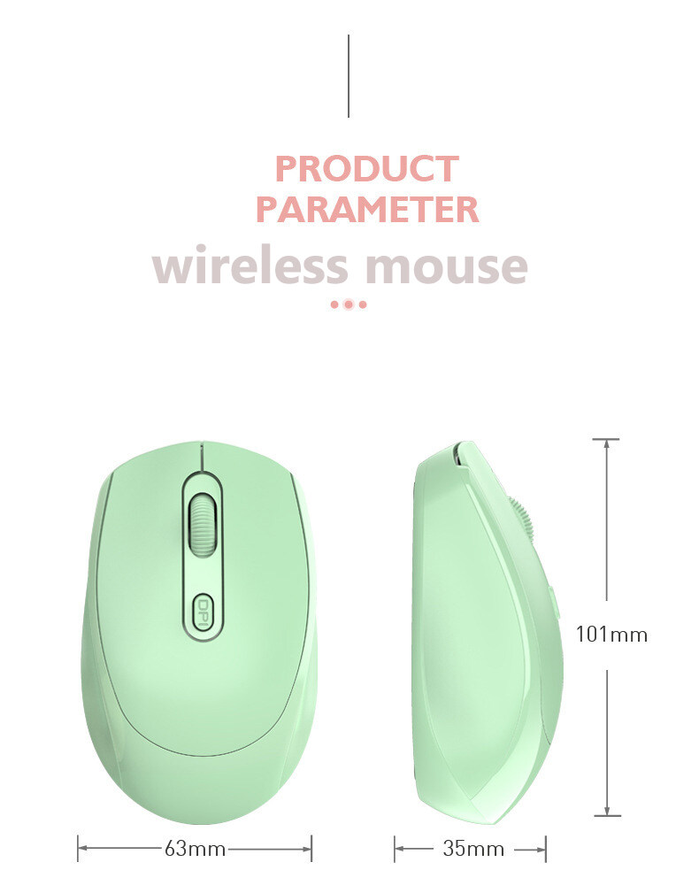 M107 Wireless Mouse 2.4G Charging Silent Bluetooth Cute Female Office ...