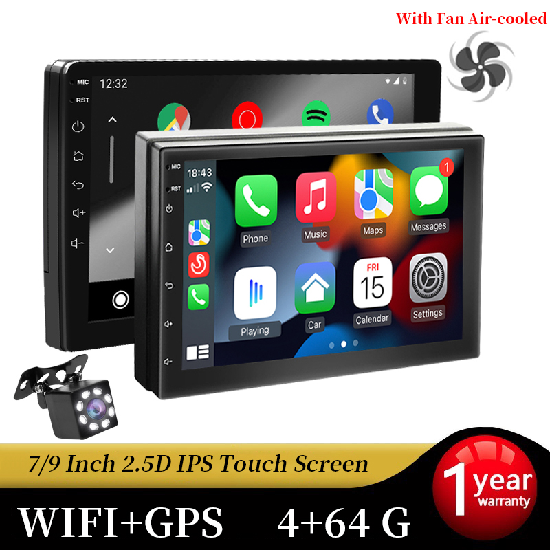 2 Din 7/9 INCH Android radio Car Multimedia Video Player With Fan Air ...