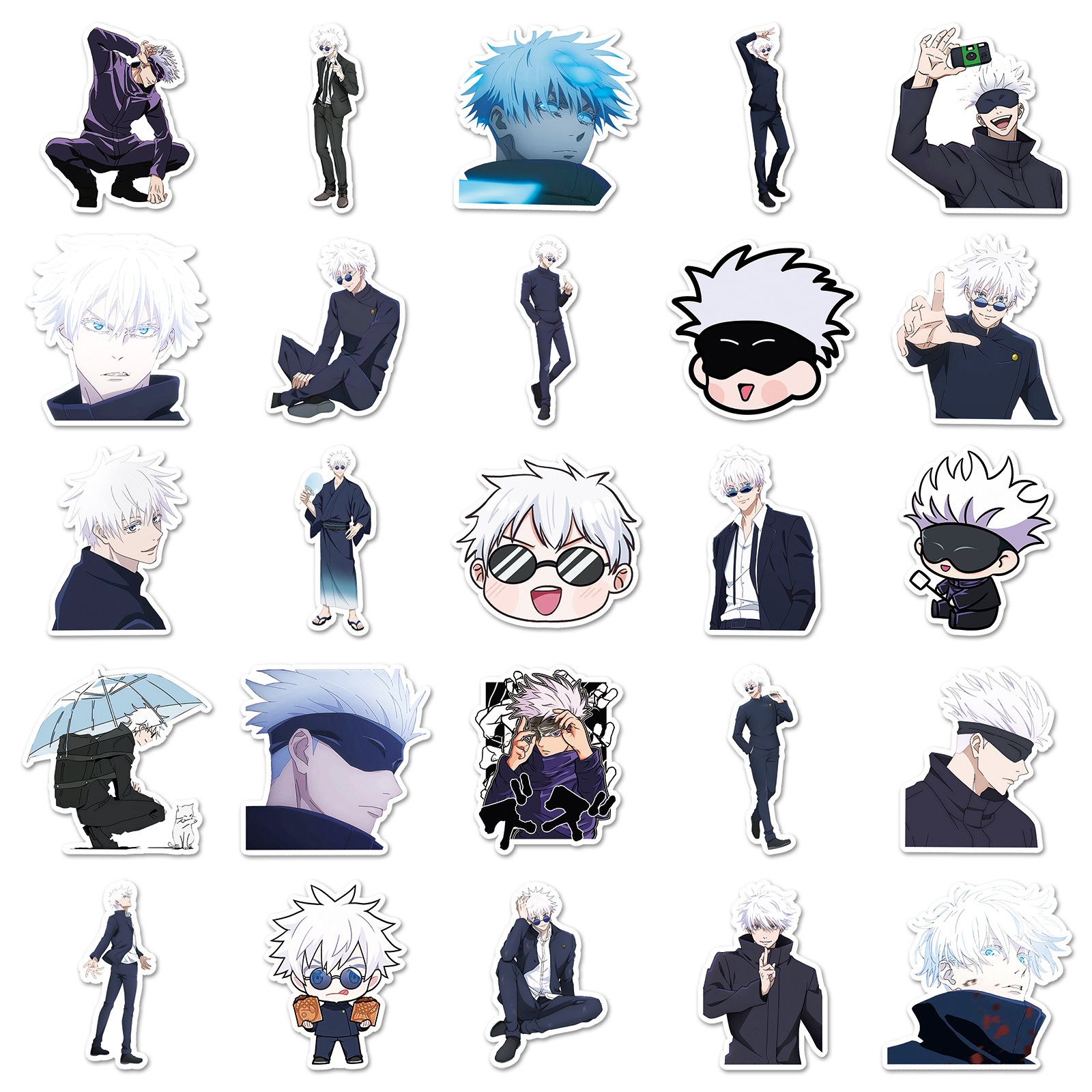 50pcs Satoru Gojo Stickers Anime Waterproof Phone Water Cup Jujutsu ...