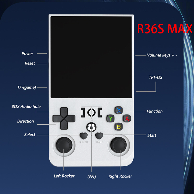 R36S MAX Retro HD Screen Handheld Video Game Console emulator Linux ...