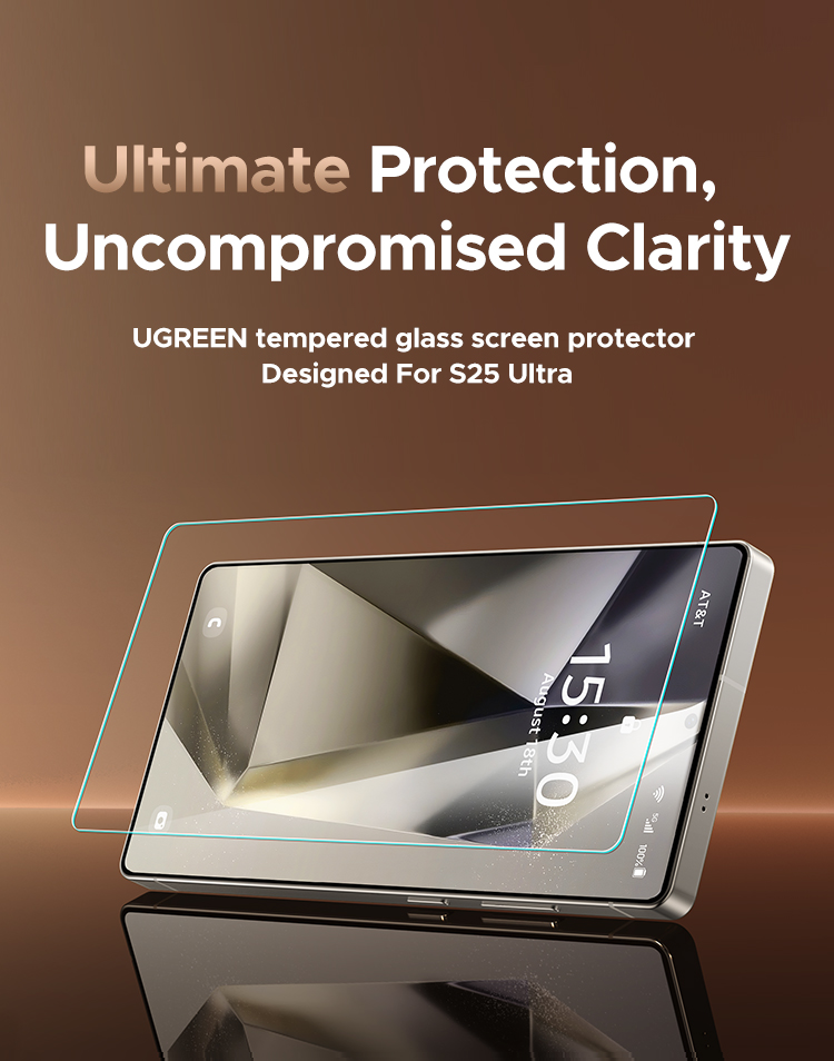UGREEN 2PCS Borderless HD Tempered Glass Screen Protector For Samsung ...