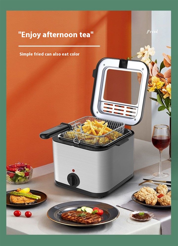 Electric Deep Fryer With Stainless Steel Basket 2.5L Mechanical Oil ...
