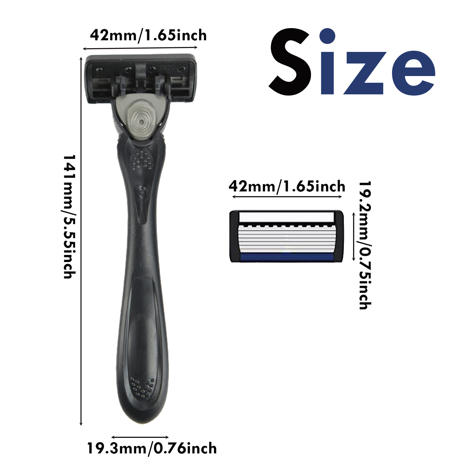 7-Layer Razor Head Manual Shaver, Blade Razor Safety Shaving Beard ...