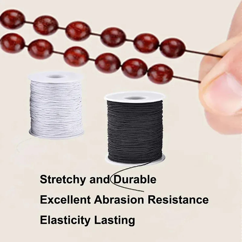 50M/Roll Elastic Cord 1mm Stretchy String Sturdy Bracelet String ...