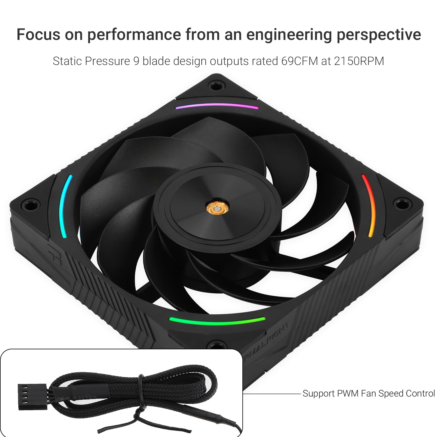 Thermalright TL-K12R 120mm Reverse Fan CPU Cooler Fan 2150RPM Speed ...