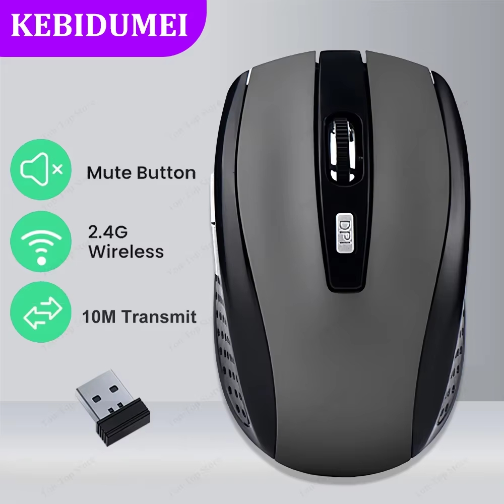 2.4G Wireless Mouse Gaming Mouse Silent Mouse Ergonomic Mouse 6 Buttons ...
