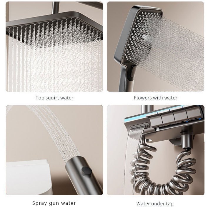 Full Set Shower Sprinkler Set Pressurized Sprinkler Household Digital ...
