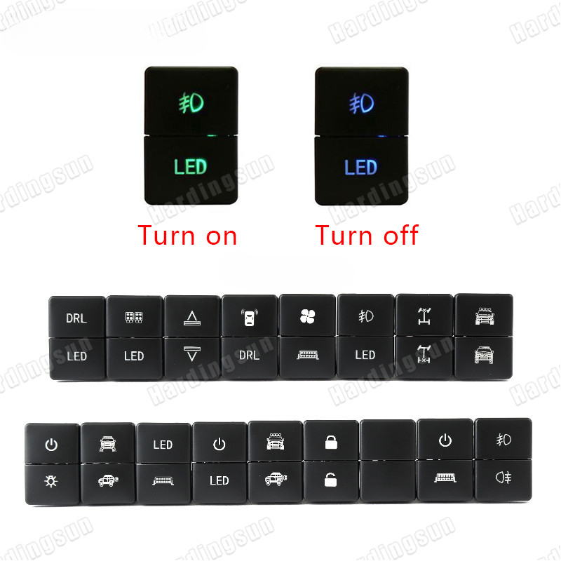 Car Dual Switch Up and Down Arrows Diff Lock Headlight Switch Button ...