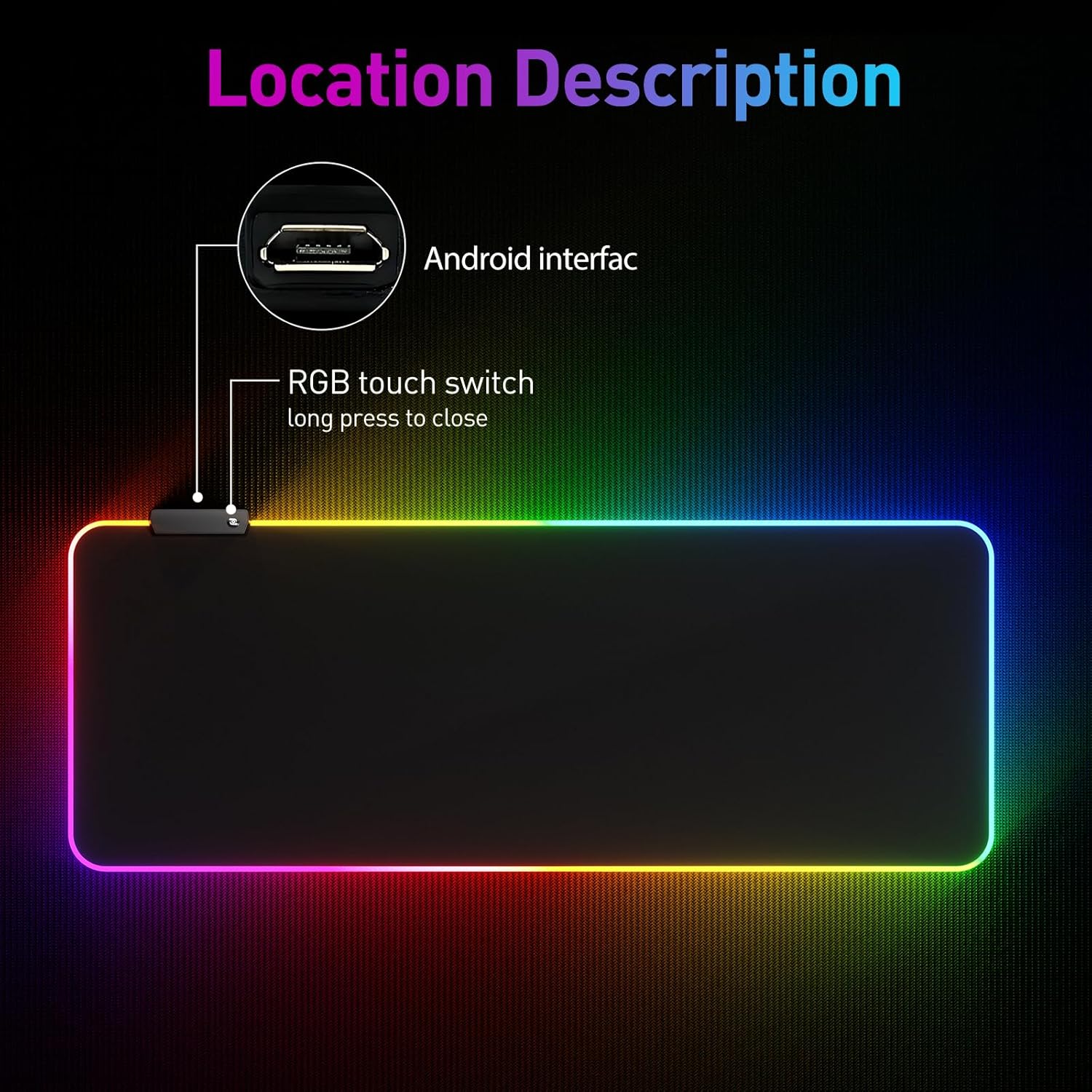 [SG in stock]Extra Large RGB LED Mouse Pad Gengar Laptop Keyboard Pad ...