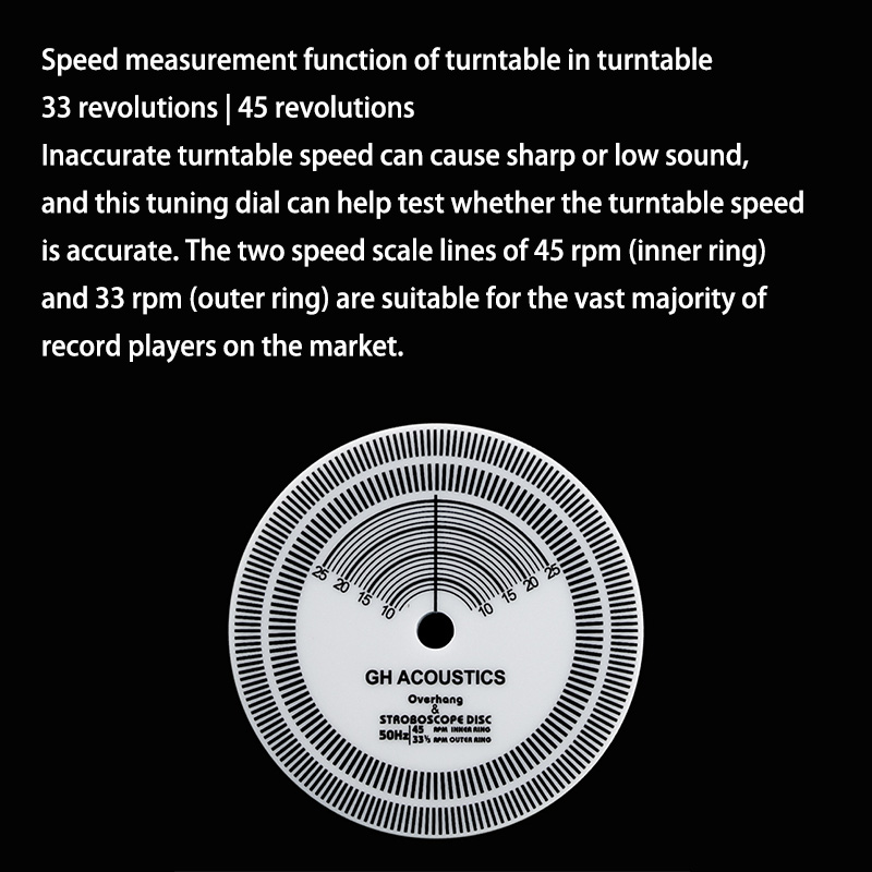 GH vinyl turntable, speed measuring disc, vinyl turntable, speed ...