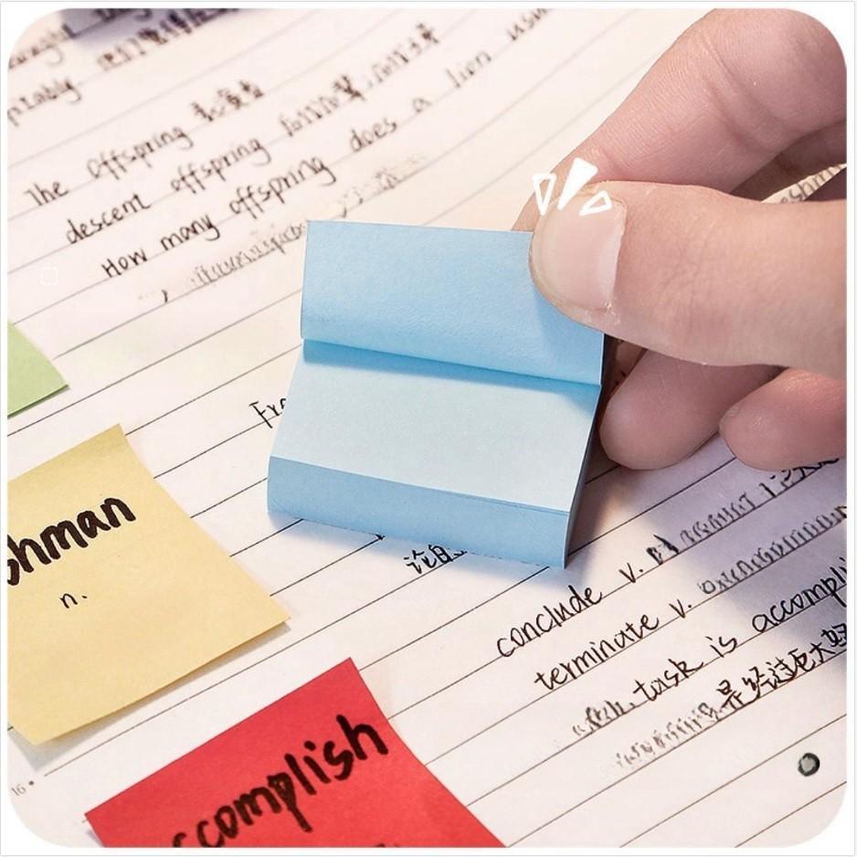 100 Pages mini fluorescent sticky notes, colored small square ...