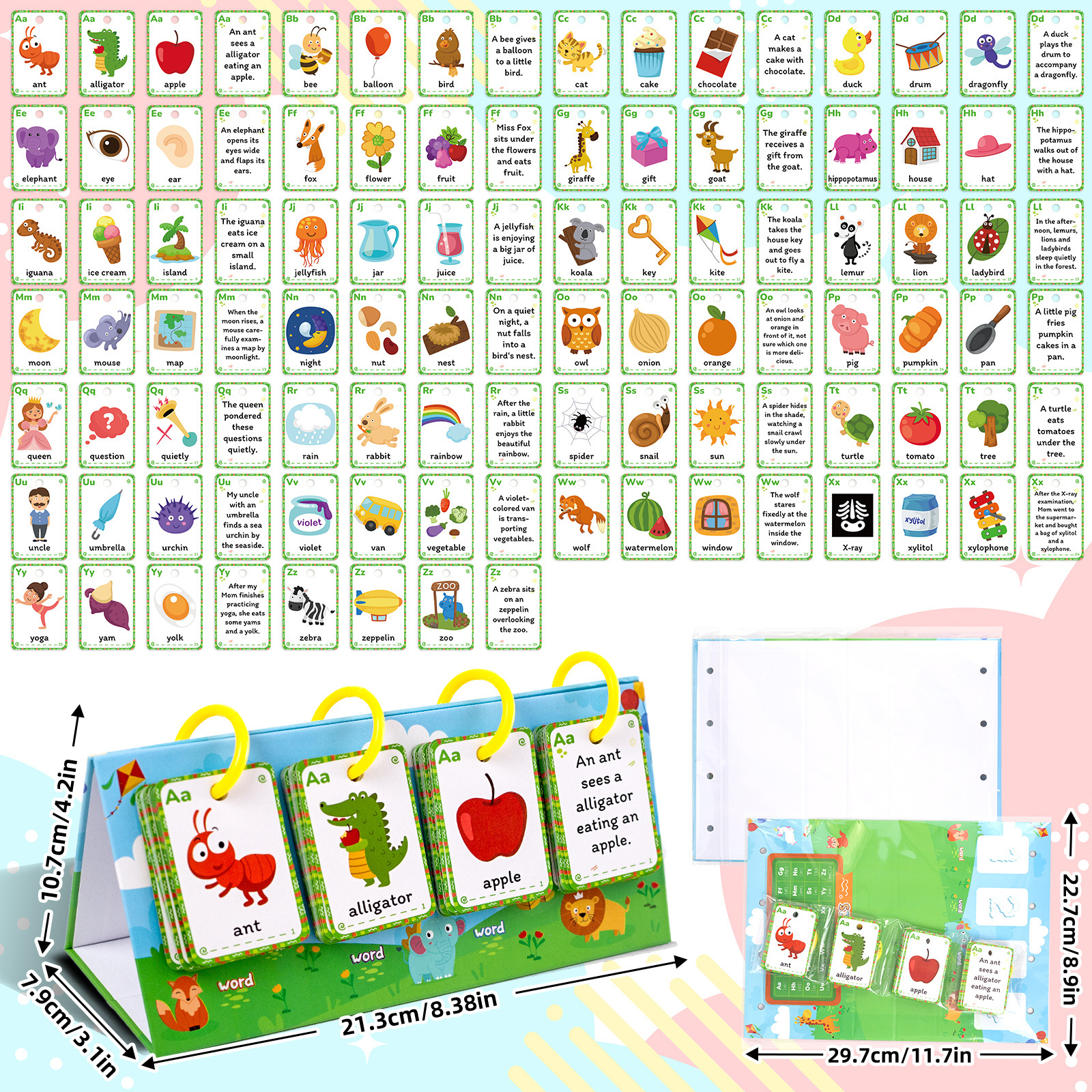 Sentence Building Cards for Kids 104 pcs Cards Phrase Training Flip ...