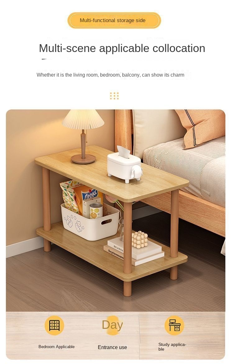 Bedside Table Small Coffee Table Storage Rack Bedroom Creative Side ...